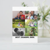 Custom Best Opa je 6 Foto Collage Dankeskarte (Stehend Vorderseite)