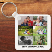 Custom Best Opa je 6 Foto Collage Schlüsselanhänger (Vorderseite)