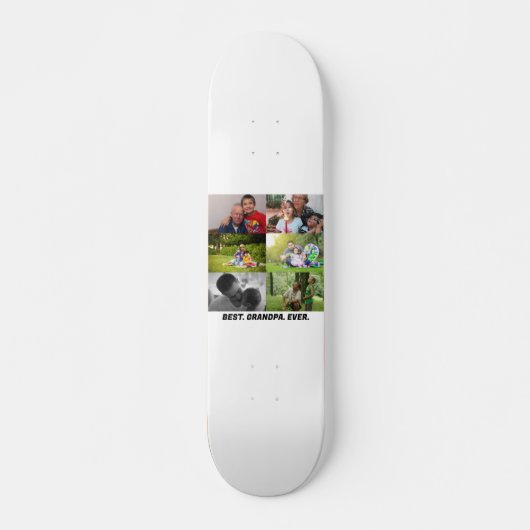 Custom Best Opa je 6 Foto Collage Skateboard (Vorne)
