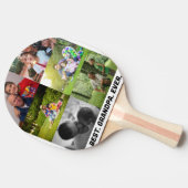 Custom Best Opa je 6 Foto Collage Tischtennis Schläger (Seitenansicht)
