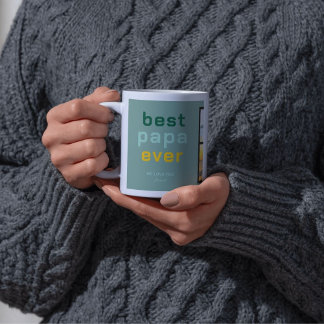 Custom Best Papa Framework with Heartfelt Message Kaffeetasse