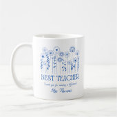 Custom 'Best Teacher' Floral Appreciative Tasse (Links)
