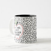 Custom Best Teacher je Apple-Tasse Zweifarbige Tasse (Vorderseite Links)