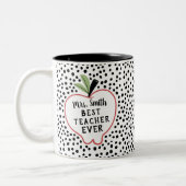 Custom Best Teacher je Apple-Tasse Zweifarbige Tasse (Links)
