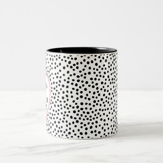 Custom Best Teacher je Apple-Tasse Zweifarbige Tasse (Mittel)