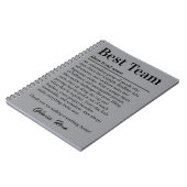 Custom Best Team Appreciation Employee Thank You Notizblock (Linke Seite)