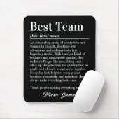 Custom Best Team Definition Employee Appreciation Mousepad (Mit Mouse)