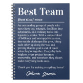 Custom Best Team Definition Employee Appreciation Notizblock (Vorderseite)