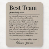 Custom Best Team Definition Teamwork Mousepad (Vorne)