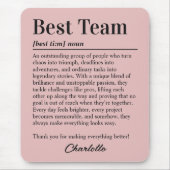 Custom Best Team Definition Thank You Team Mousepad (Vorne)