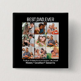 Custom Best Vater je Vatertag 9 FotoCollage Button