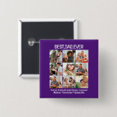 Custom Best Vater je Vatertag 9 FotoCollage Button (Vorne & Hinten)