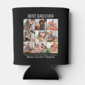 Custom Best Vater je Vatertag 9 FotoCollage Dosenkühler (Rückseite)