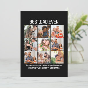 Custom Best Vater je Vatertag 9 FotoCollage Feiertagskarte