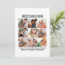 Custom Best Vater je Vatertag 9 FotoCollage Feiertagskarte
