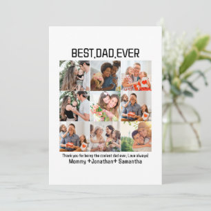 Custom Best Vater je Vatertag 9 FotoCollage Feiertagskarte