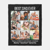 Custom Best Vater je Vatertag 9 FotoCollage Fleecedecke (Vorderseite)