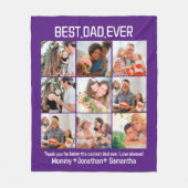 Custom Best Vater je Vatertag 9 FotoCollage Fleecedecke (Vorderseite)