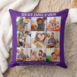 Custom Best Vater je Vatertag 9 FotoCollage Kissen