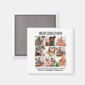 Custom Best Vater je Vatertag 9 FotoCollage Magnet (Vorderseite/Rückseite)