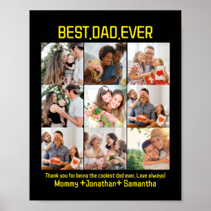 Custom Best Vater je Vatertag 9 FotoCollage Poster