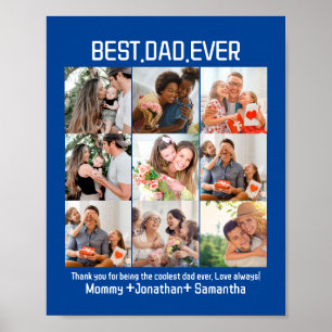 Custom Best Vater je Vatertag 9 FotoCollage Poster