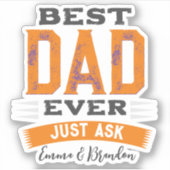 Custom Best Vater Papa Pater immer nur Gefragt lus Aufkleber (Vorderseite)
