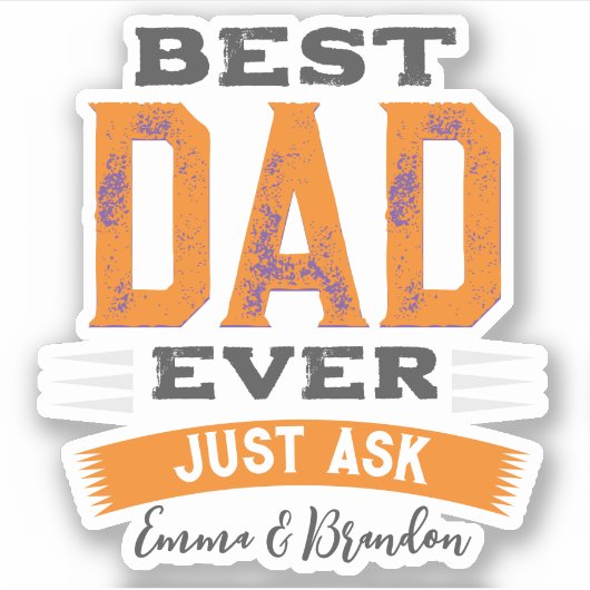 Custom Best Vater Papa Pater immer nur Gefragt lus Aufkleber (Vorderseite)