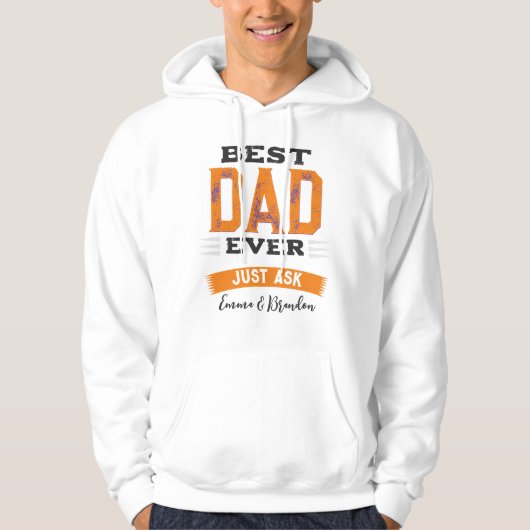 Custom Best Vater Papa Pater immer nur Gefragt lus Hoodie (Vorderseite)