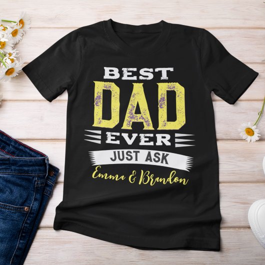 Custom Best Vater Papa Pater immer nur Gefragt lus T-Shirt