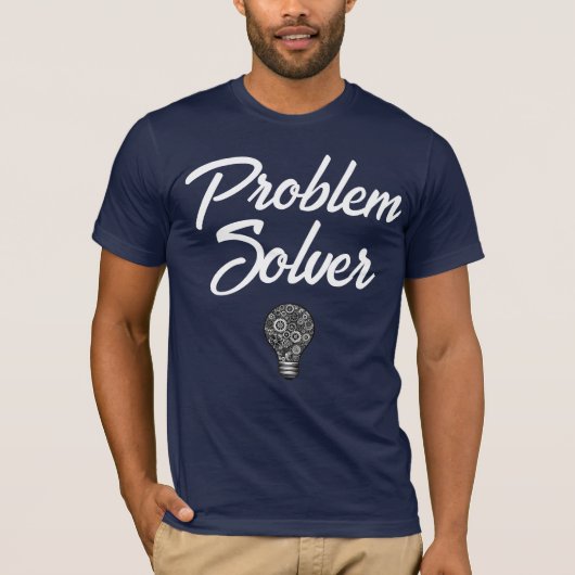 Custom Best Vater PROBLEM SOLVER Men Funny Graphic T-Shirt (Vorderseite)