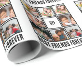 Custom BESTE FREUNDIN Best Friends Forever 8 Foto Geschenkpapier (Rolleneckpunkt)