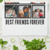 Custom BESTE FREUNDIN Best Friends Forever 8 Foto  Geschirrtuch (Gefaltet)