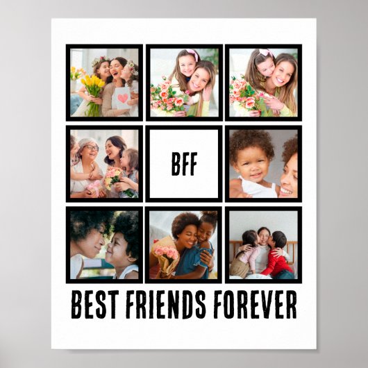 Custom BESTE FREUNDIN Best Friends Forever 8 Foto Poster (Vorne)