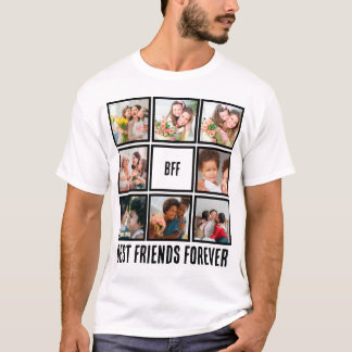 Custom BESTE FREUNDIN Best Friends Forever 8 Foto T-Shirt