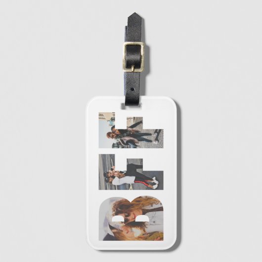 Custom BESTE FREUNDIN Foto Collage Beste Freundsch Gepäckanhänger (Vorderseite Vertikal)