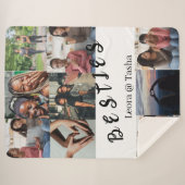 Custom Bestie Pictures & Name Cozy Throw Sherpadecke (Vorderseite (Horizontal))
