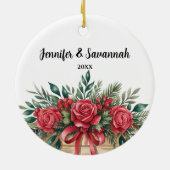 Custom Besties Best Friend Geschenk BESTE FREUNDIN Keramik Ornament (Hinten)