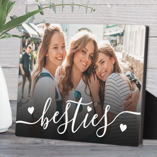 Custom Besties Best Friends Foto Fotoplatte