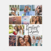 Custom Besties BESTE FREUNDIN Moderne Skriptfotogr Fleecedecke (Vorderseite)