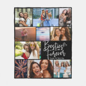 Custom Besties BESTE FREUNDIN Moderne Skriptfotogr Fleecedecke (Vorderseite)