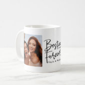 Custom Besties Forever BESTE FREUNDIN Modernes Scr Kaffeetasse (Vorderseite Links)