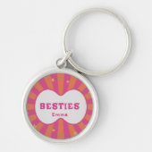 Custom Besties Forever Heart Keychain Schlüsselanhänger (Vorne)