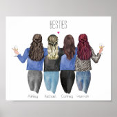 Custom Besties Gift | Best Friend Poster (Vorne)