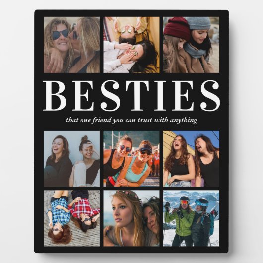 Custom Besties Gift | Bester Freund Fotoplatte (Vorderseite)