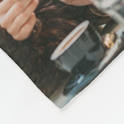 Custom "Besties" Photo Collage Fleecedecke (Ecke)