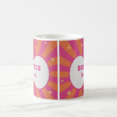 Custom "Besties" Sunburst Personalized Pillow – Em Kaffeetasse (Mittel)