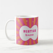Custom "Besties" Sunburst Personalized Pillow – Em Kaffeetasse (Links)
