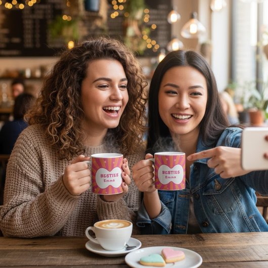 Custom "Besties" Sunburst Personalized Pillow – Em Kaffeetasse