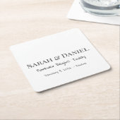 Custom Beverage Coasters Custom Paper Coasters Rechteckiger Pappuntersetzer (angewinkelt)